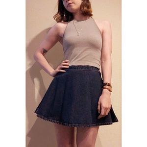 Classic denim circle skirt.